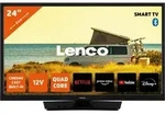 Lenco LED-2463BK (V2) - 24-Zoll Android-Smart-TV mit 12-V-Kfz-Adapter, schwarz -