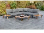 Merxx Eckset "Athen" mit Tisch 95 x 95 cm, inkl. Kissen - Aluminiumgestell Graphit