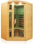 Dewello Infrarotkabine Infrarotsauna LAKEFIELD PRO Hemlock-Zeder 140cm x 140cm inkl.