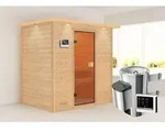 Karibu Sauna Innensauna Selena Fronteinstieg Ofen 3,6 kW externe Strg.easy