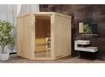 Karibu Sauna Innensauna Jarin Eckeinstieg ohne Zubeh&ouml;r 196x196x198 cm ohne Dachkranz