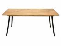 SIT Möbel Tisch 140 x 80 cm | Tischplatte 25 mm Mango-Holz natur | Beine Metall