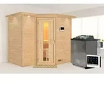 Karibu Sauna Innensauna Sahib 2 Eckeinstieg Ofen 9 kW externe Strg easy 264x198x214