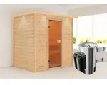 Karibu Sauna Innensauna Selena Fronteinstieg Ofen 3,6 kW intgr. Strg 223x159x191 cm