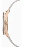 Swarovski 5519450 Damen-Armbanduhr, Ros&eacute;gold-Geh&auml;use, Leder-Armband - Grau