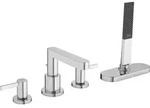 Fertigmontageset FINORIS f 4-Loch-Wannenrandarmatur m sBox chrom chrom - Silber