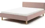 Meise M&ouml;bel Kinderbett Lena 120x200 cm | Bettgestell | Kopfteil glatt | Webstoff