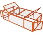 tectake&reg; Hasenstall Mandy aus Holz 181 x 90 x 48 cm - Braun