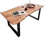 SAM&reg; Esstisch Akazie massiv Baumkante 140x80 cm natur | moderner Holztisch...