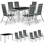 Juskys Aluminium Gartengarnitur Milano Gartenm&ouml;bel Set mit Tisch und 6 St&uuml;hlen
