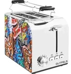 GUTFELS Toaster TOAST 3010 G | 2-Scheiben Graffiti-Style Toaster | 7...