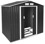 tectake&reg; Gartenhaus mit Satteldach 214 x 130 x 185 cm - Grau