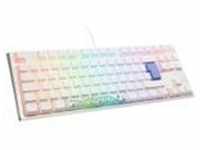 Ducky One 3 Classic Pure White TKL Gaming Tastatur, RGB LED - MX-Speed-Silver