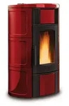 Extraflame Iside Idro H15 Wasserf&uuml;hrender Pelletofen Majolika Bordeaux - bordeaux