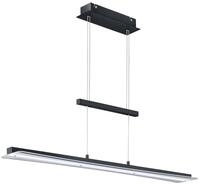 Reality Leuchten LED-Pendelleuchte Smash R32421132, Metall, matt schwarz, Glas, wei&szlig;