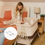 Lionelo Luna ein tragbares Beistellbett mit einer Matratze, reisebett, von Neugeboren