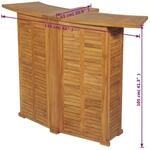 vidaXL Klappbarer Bartisch 155x53x105 cm Teak Massiv