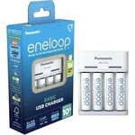 Panasonic Eneloop Basic Charger USB BQ-CC61 inkl. 4xAA 2200mAh - Wei&szlig;