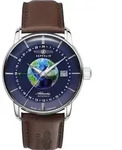 Zeppelin 8468-3 Atlatnic Automatik GMT Herrenuhr 43mm 5ATM - Blau