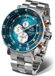 Vostok Europe Lunokhod 2 - Quarz Herrenuhr Multifunktion mit Edelstahlarmband - Blau