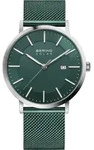 Bering Herren Uhr Armbanduhr Solar - 15439-808 Meshband - Gr&uuml;n