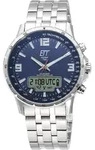 ETT EGS-11552-31M Funk-Solar Herrenuhr Professional Stahl/Blau - Blau