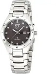 ETT ELS-11442-21M Funk-Solaruhr f&uuml;r Damen Altai Stahl/Anthrazit - Grau