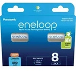 1x8 Panasonic Eneloop Micro AAA 800mAh Ni-MH BK-4MCDE/8BE - Wei&szlig;