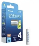 1x4 Panasonic Eneloop Micro AAA 800mAh BK-4MCDE/4BE - Wei&szlig;