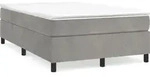 vidaXL Boxspringbettgestell Hellgrau 120x200 cm Samt - Grau