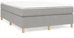 vidaXL Boxspringbettgestell Hellgrau 140x190 cm Stoff - Grau