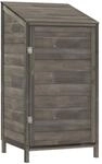 vidaXL Ger&auml;teschuppen Anthrazit 55x52x112 cm Massivholz Tanne