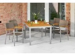 Merxx Gartenm&ouml;belset "Silano" 5tlg. mit Tisch 150 x 90 cm - Aluminiumgestell...