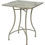 TrendLine Metall Bistrotisch Toulouse mit Mosaiktischplatte - Beige