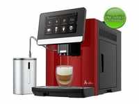 Acopino Kaffeevollautomat mit Milchsystem für perfektem Kaffeegenuss Barletta RED