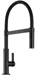 Armatur DRIVE 6 SCHWARZ matt mit Bogenauslauf mit Soft-Touch-Schlauch /