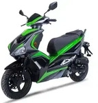 Motorroller Striker 50ccm 25 km/h Euro 5, gr&uuml;n mit Top Case GT Union