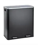 SVITA TM2X30 Schwarz Treteimer 60 Liter Abfalleimer M&uuml;lleimer Design M&uuml;lltrennung