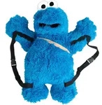 Sesamstra&szlig;e Kr&uuml;melmonster 3D Pl&uuml;sch Rucksack 58 cm mit verstellbaren Gurten