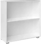 CASARIA&reg; B&uuml;cherregal 77x60x28cm Wei&szlig; Holz 2 F&auml;cher Boden H&ouml;henverstellbar