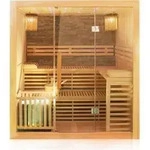 Dewello Finnische Traditionelle Sauna SARNIA PLUS 180cm x 140cm inkl. 6 KW...