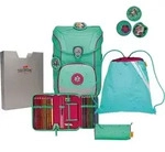 DerDieDas Schulranzen Set 5-TLG. Ergoflex Easy Peppermint Pony 2023 - Gr&uuml;n