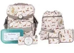 School-Mood Schulranzenset Timeless Leopard (Nordic Collection) - Beige