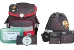 School-Mood Timeless mit LED Patchy Schulranzen-Set 7-teilig Mika dunkelgrau -