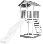AXI Beach Tower Spielturm aus Holz in Wei&szlig; & Grau | Spielhaus f&uuml;r Kinder mit
