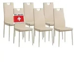 Albatros Esszimmerst&uuml;hle SALERNO 6er Set, Beige - Edles Italienisches Design,