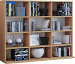 VCM Holzregal stehend | platzsparender CD-Schrank f&uuml;r 480 CDs oder 224 DVDs 