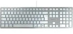 CHERRY KC 6000C FOR MAC, Kabelgebunden, USB, Scherenschalter, QWERTY, Silber - Silber