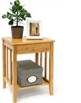 Relaxdays Beistelltisch mit Schublade, HxBxT:51,5x40,5x30,5cm, aus robustem Holz,