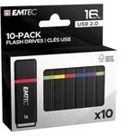 STICK Emtec USB2.0 K100 16GB P10 10-pack color box retail